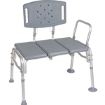 Drive Medical Padded Seat Transfer Bench with Commode