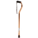 Offset Adjustable Aluminum Cane - Black
