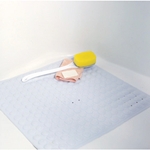 Non Slip Square White Vinyl Shower Mat