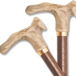 Wood Cane With Contour Handle