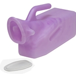 Female Portable Urinal with Leak-Resistant Lid