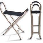 Quad-Seat Portable Folding Seat Cane