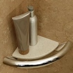 Invisia Corner Shelf with Integrated Support Rail