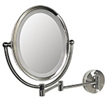 Zadro 1x/8x Dimmable Lighted Oval Wall Mirror