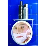 Zadro Fogless Suction Cup Shower Mirror with Shelf
