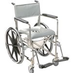 Drive Medical Rehab Shower Chair Commode with 24" Wheels