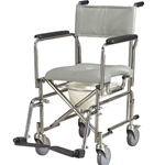 Drive Medical Rehab Shower Chair Commode with 5" Wheels