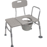 Drive Medical Plastic Transfer Bench with Commode Opening