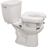 Drive Medical Padded Raised Toilet Seat with Locking Brackets