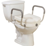 Drive Medical Elevated Toilet Seat with Removable Arms
