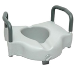Invacare Clamp-on Raised Toilet Seat with Arms