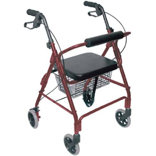 Ultra Lightweight Aluminum Rollator with Basket at