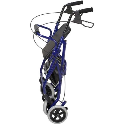 Ultra Lightweight Aluminum Rollator with Adjustable Seat Height at