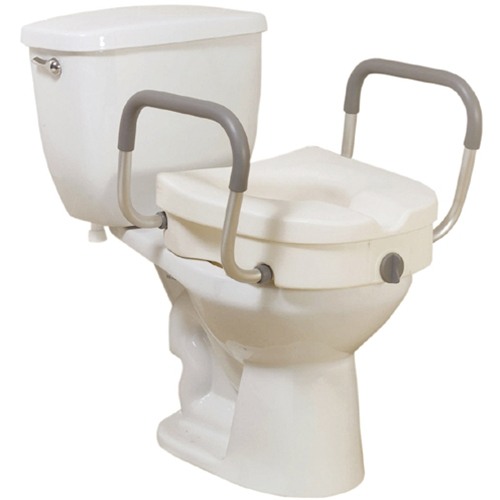 Drive Medical Elevated Toilet Seat with Removable Arms at