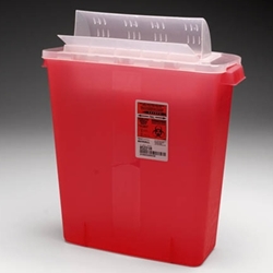 SharpSafety Sharps Disposal Container with Always-Open Lid