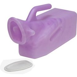 Female Portable Urinal with Leak-Resistant Lid