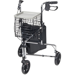 Deluxe 3-Wheel Steel Rollator