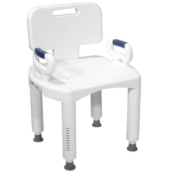 McKesson Premium Series Bath Bench with Back and Arms