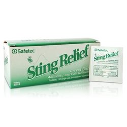 Safetec Insect Sting Relief Wipes
