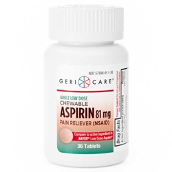 GeriCare Adult Low Strength Chewable Aspirin