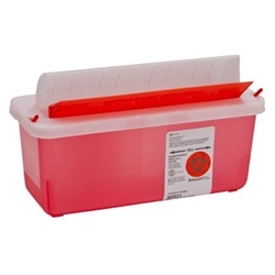 SharpSafety Sharps Disposal Container with Mailbox-Style Lid