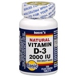 Basic Vitamins Natural Vitamin D-3 Supplement