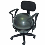Cando Exercise Ball Chair with Arms