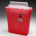 SharpSafety Sharps Disposal Container with Always-Open Lid