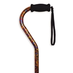 Offset Adjustable Aluminum Cane - Paisley