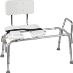 Heavy-Duty Sliding Transfer Bench with Cut-Out Seat