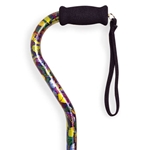 Offset Adjustable Aluminum Cane - Butterfly