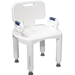 McKesson Premium Series Bath Bench with Back and Arms