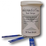 Microdot Xtra Blood Glucose Test Strips