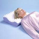 Convoluted Contour Pillow with White Polycotton Cover