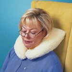 Hermell Imitation Sheepskin Neck Pillow