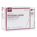 Medline Povidone Iodine PVP Swabsticks