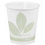 Solo Leaf Print Compostable Paper Cold Cups