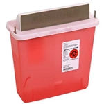 SharpSafety Sharps Disposal Container with Mailbox-Style Lid