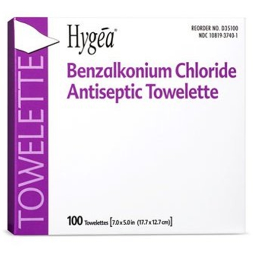 Hygea Benzalkonium Chloride Antiseptic Towelettes