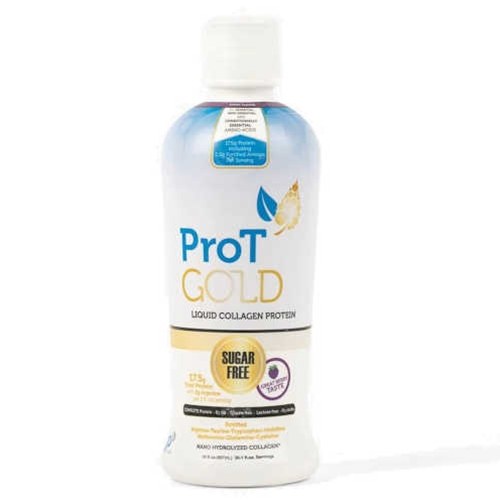 ProT Gold Collagen Protein Powder, 17g Protein Nano-Hydrolyzed Grass Fed  Collagen, Vitamin C, 2g Arginine for Wound Support, Gluten Free, All  Natural