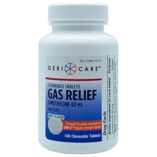 GeriCare Chewable Gas Relief Simethicone Tablets