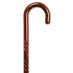 Spiral Tourist Handle Cane - Rosewood