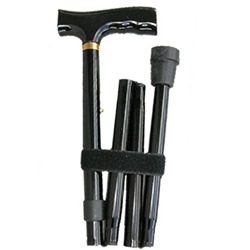 Travel Folding Cane - Black