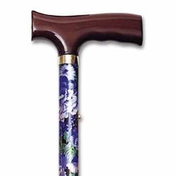 Travel Folding Cane - Mauve Floral