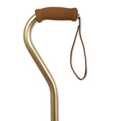 Offset Adjustable Aluminum Cane - Bronze