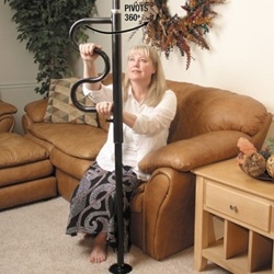 Stander Security Pole and Curve Grab Bar