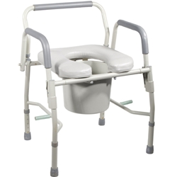 Drive Medical Drop Arm Commode with Padded Seat & Arms