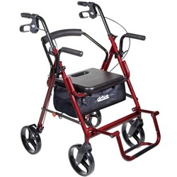Drive Medical Duet Transport Wheelchair Rollator Walker