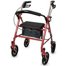 McKesson Durable 4-Wheel Rollator with Fold Up Removable Back