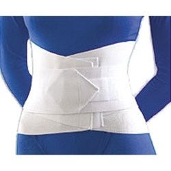 Lumbar Sacral Support with Overlapping Abdominal Belt